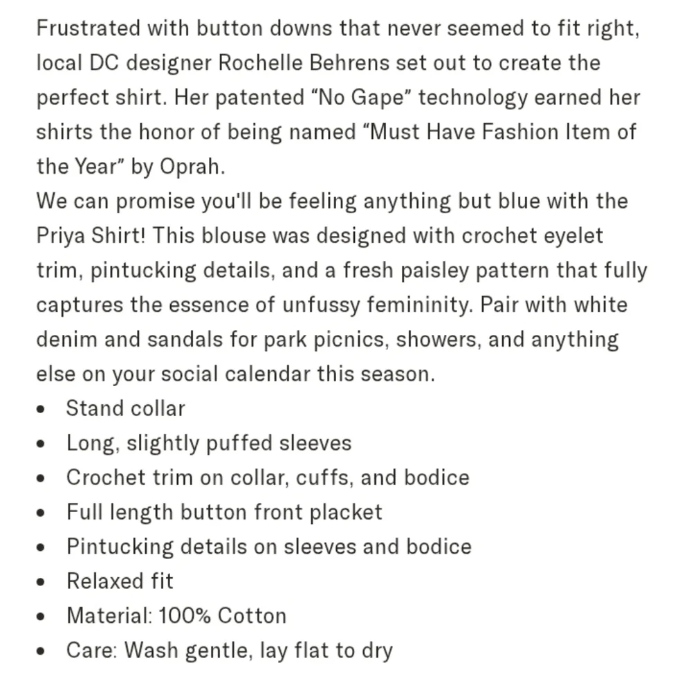 Tuckernuck Light Blue and White Floral Lace-Trim Button Down Shirt - Picture 14 of 15